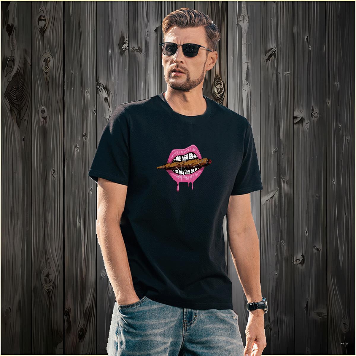 T-Shirts 100% Cotton 230g mouse Street Breathable Short Sleeve Graphic Men Clothes T-Shirt Fashion TOP Quality Polos