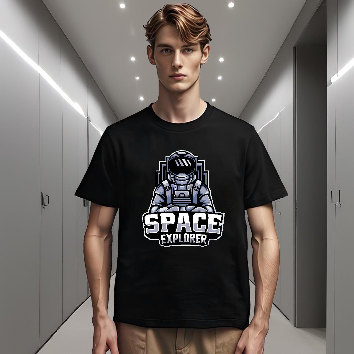 T-Shirts 230g Cotton universe Street Short Sleeve Soft DIY Anime Men Tshirts 2024 New Cool Wear