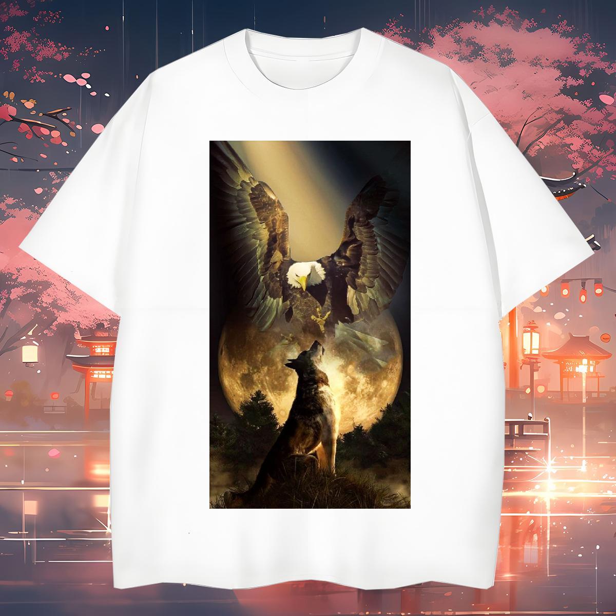 Classic T Shirt For Man eagle Breathable Crew Neck Street Custom Big Size 230g Pure Cotton Couples T Shirts Stylist Tees