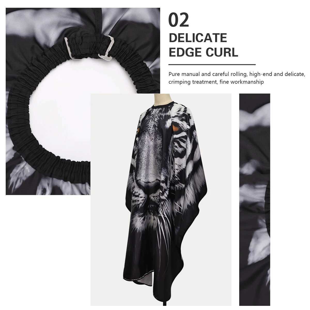 Barber apron tiger shawl anti-static hair shawl hair salon waterproof apron styling tool W240814