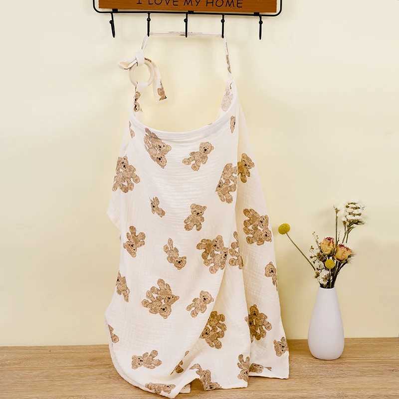 100% Cotton Mother Outing Breastfeeding Cover Muslin Baby Feeding Nursing Shawl Adjustable Privacy Apron Stroller Blanket Y240815