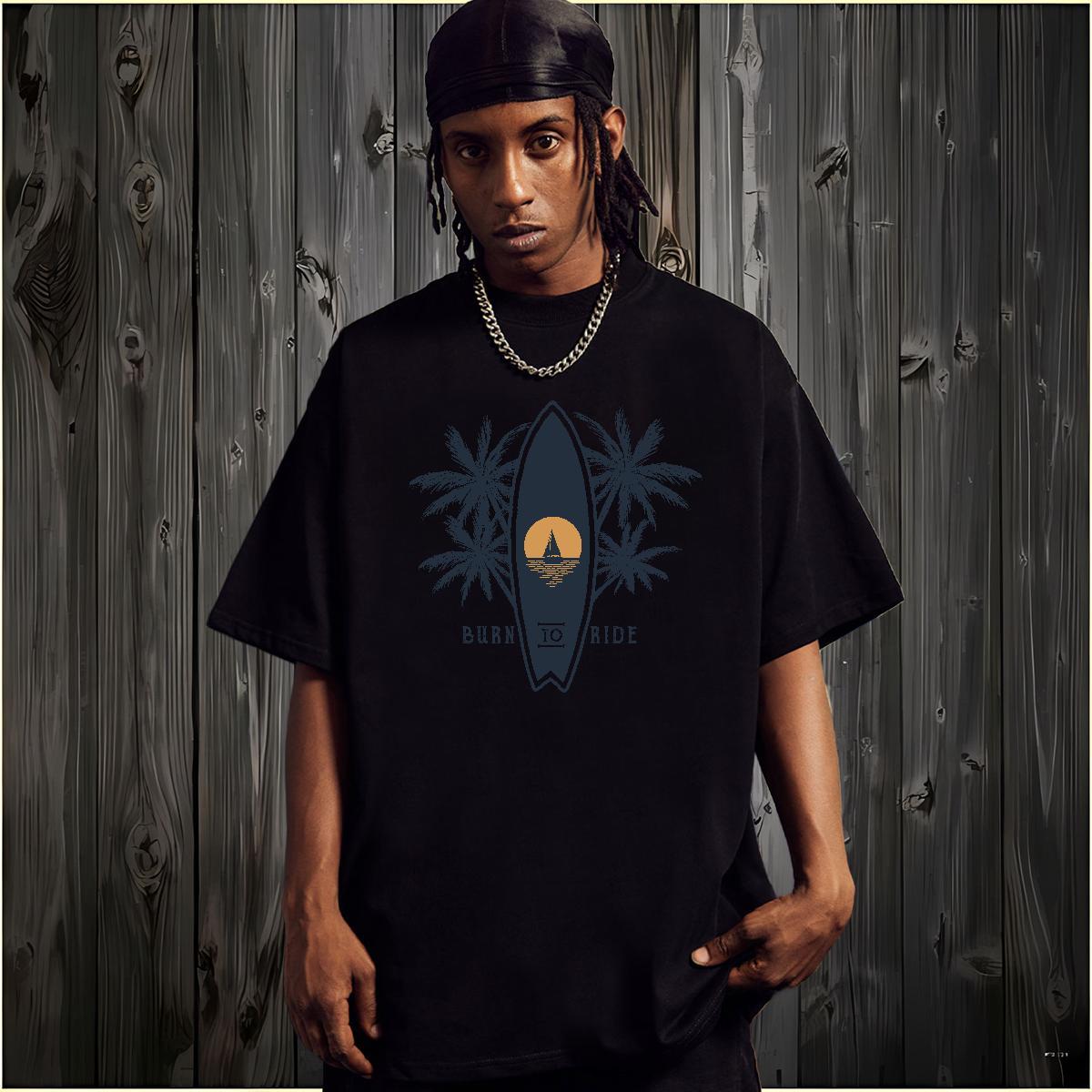 Man T Shirts 100% Cotton 230g sea Casual Breathable Short Sleeve Oversized Couples T Shirts Fashion Loose Tee Shirt