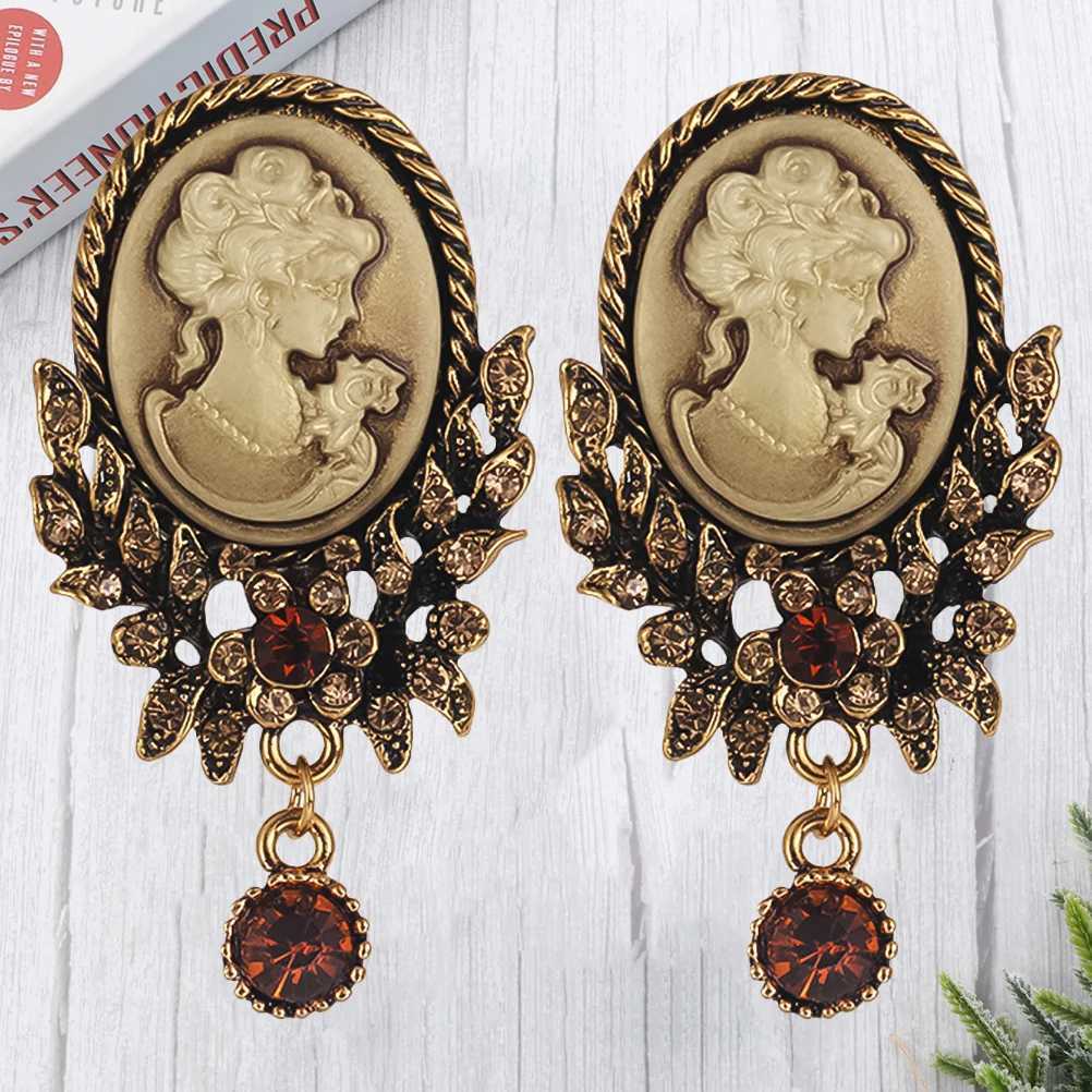 2 Elegant Breastpin Boutonniere Beauty Head Retro Brooch Collar Retro Breastpin Guest Jewelry W240815