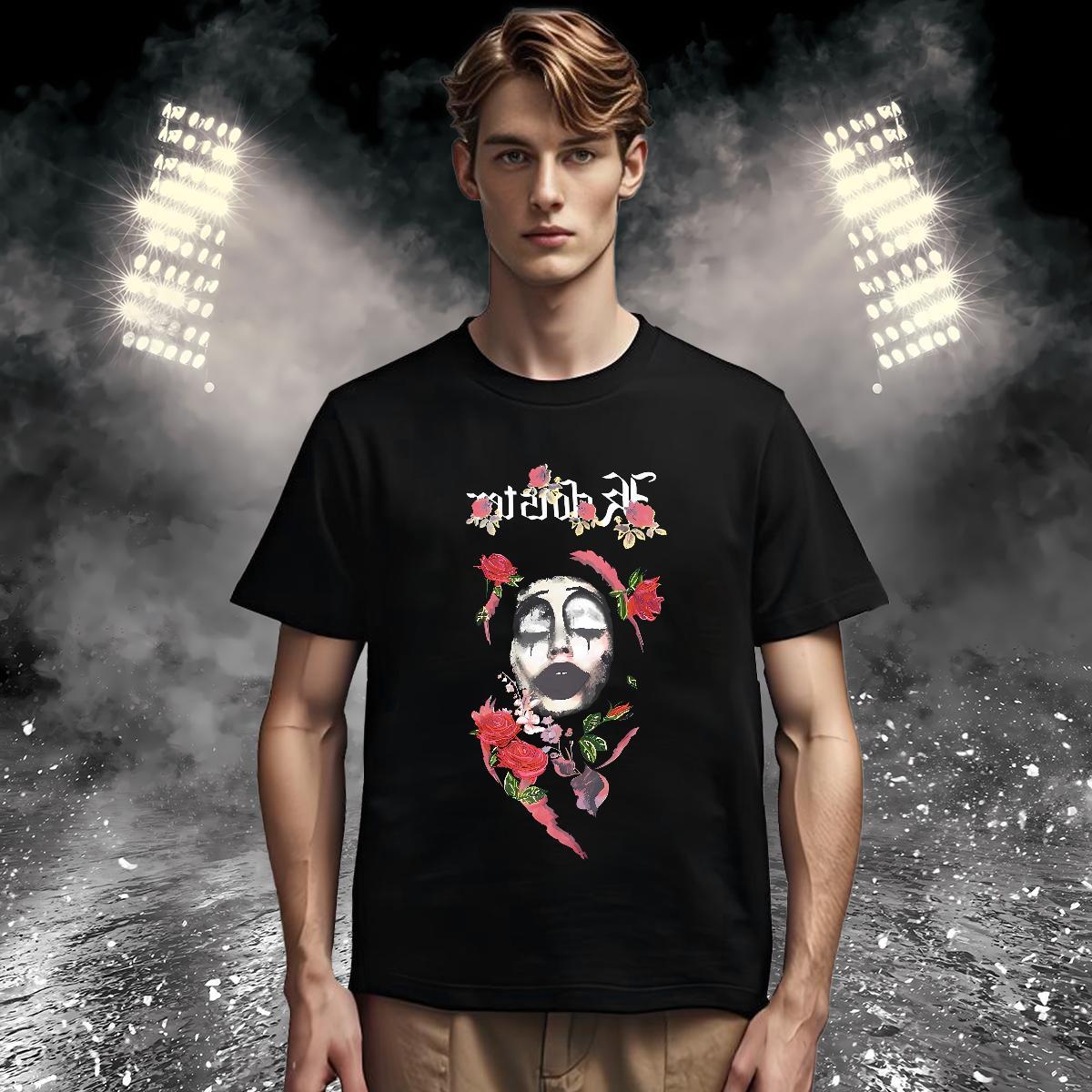 T-Shirts 230g Pure Cotton flower Daily Outfit O-Neck Short Sleeve Customized Men Tops Tees DIY TOP Quality Clothes