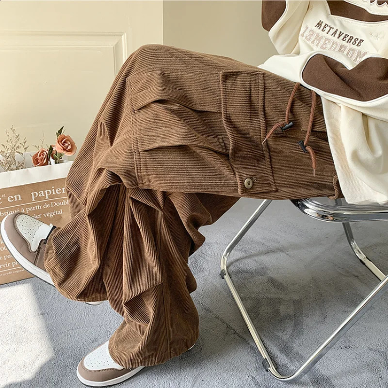 Summer Sports Pants Harajuku Y2k Working Pants for Men Solid Color Mens Cargo Pants Loose Casual Sports Trousers for Men M-3XL 240814