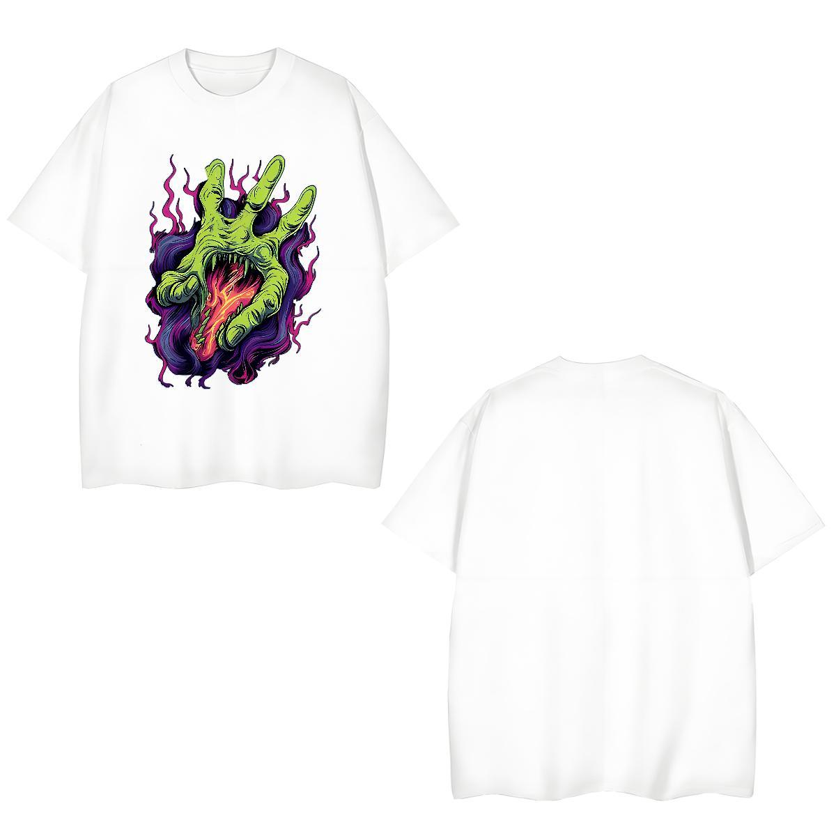 Men T Shirts 100% Cotton 230g painting Street O-Neck Short Sleeve DIY Printed Tshirts Fashion Designer Brand Tees