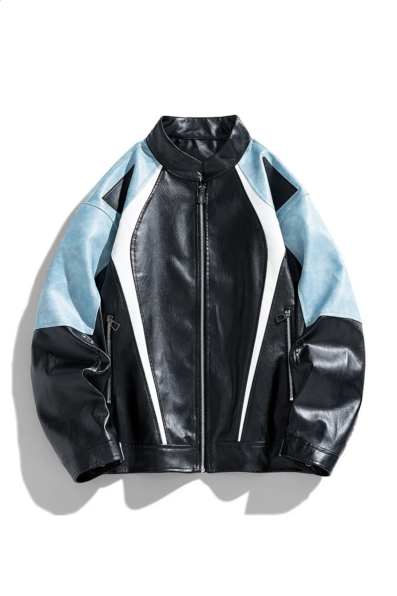 Mr.nut Spring Autumn Bomber Motorcycle Leather Jacket Montage Biker Racing Clothing Casual Waterproof Jacket Streetwear 240815