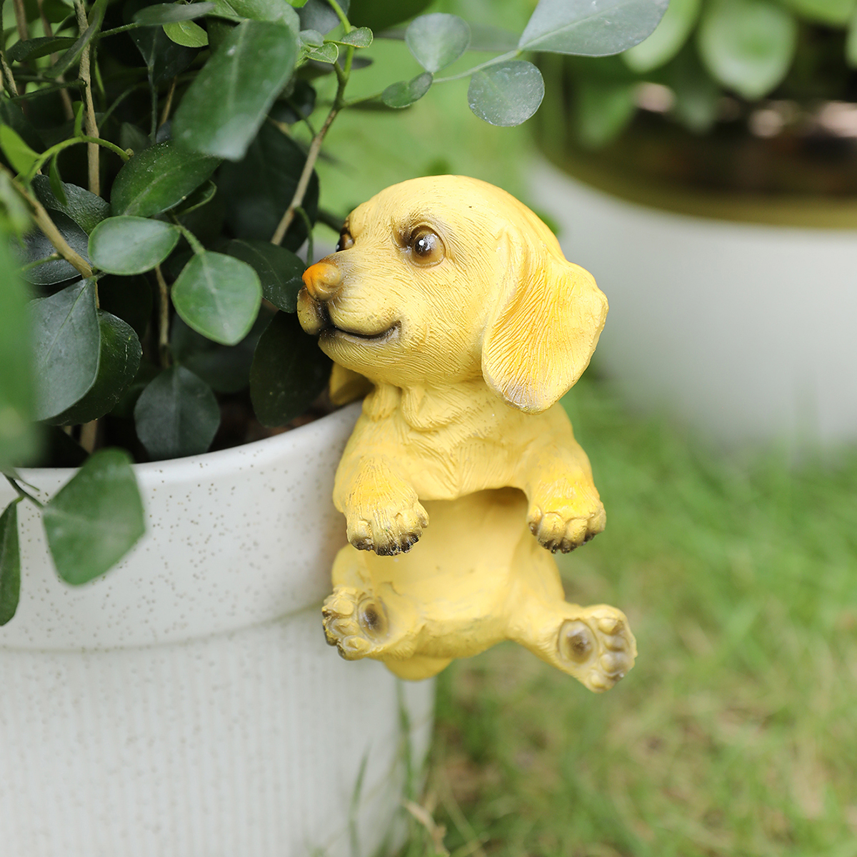 decoration puppy statue resin flower pot hanging garden decoration resin crafts