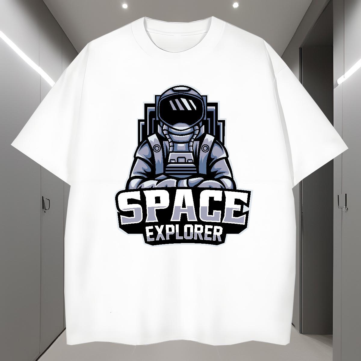 T-Shirts 230g Cotton universe Street Short Sleeve Soft DIY Anime Men Tshirts 2024 New Cool Wear