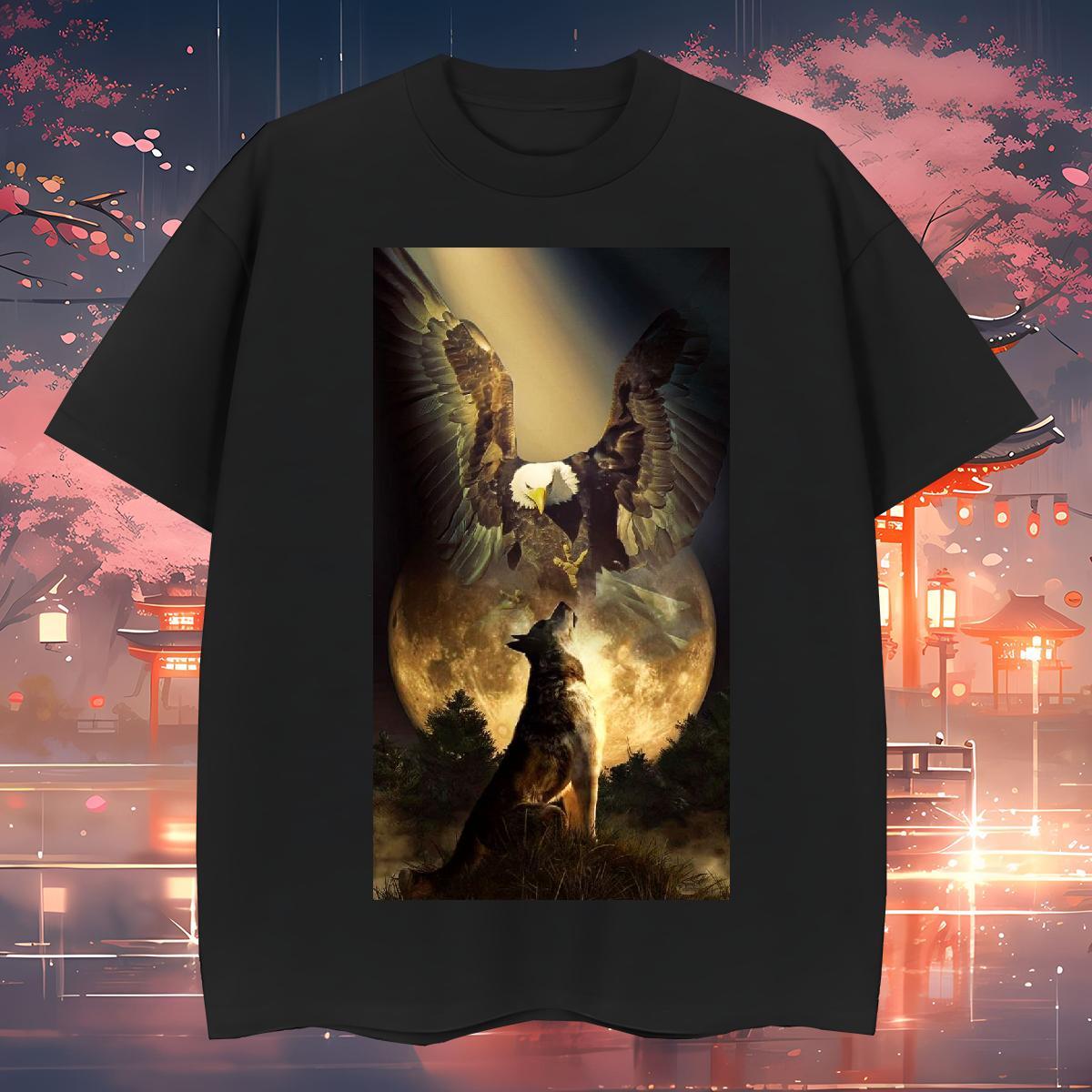 Classic T Shirt For Man eagle Breathable Crew Neck Street Custom Big Size 230g Pure Cotton Couples T Shirts Stylist Tees