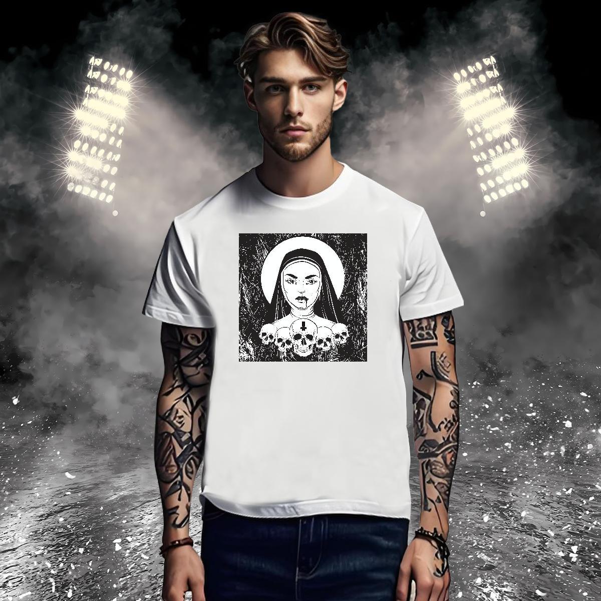 Mens T Shirts 230g 100% Cotton nun Street Wear Breathable Custom Cartoon Men Tshirts 2024 Summer Comfortable Tops Shirt