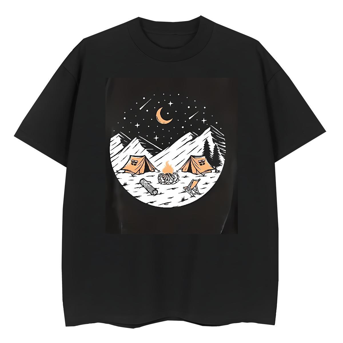 Soft Mens Tshirts Outdoor 230g Cotton Asian Size Breathable mountains Man T Shirts New Tops