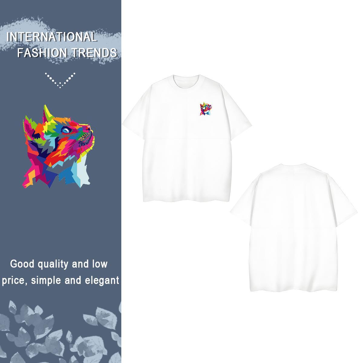 T shirt 100% Cotton 230g cat Summer Casual Breathable Short Sleeve Custom Big Size Tshirt for Man Woman Free Shipping Popular Tops