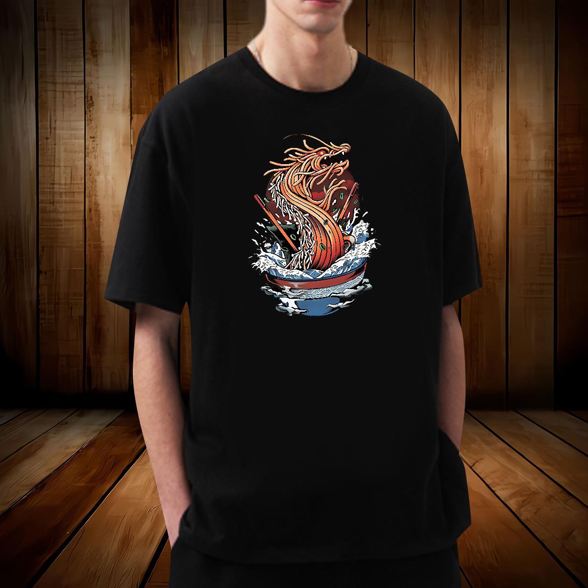 Loose Fit dragon T Shirt For Man Daily Wear Men Tees 230g Pure Cotton Classic Casual Breathable Crew Neck Oversized 4XL Clothings