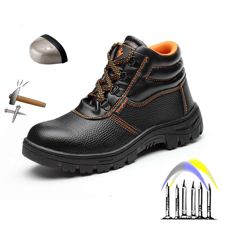 Water Proof Men Boots Comfortable Work Safety With Anti-smash Sneakers Puncture-proof Non Slip Shoes