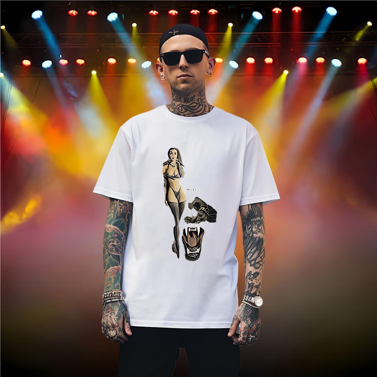 Cool Design character T Shirt For Man Daily Outfit Men Tops Tees 230g Cotton DIY Customized O Neck Short Sleeves Custom Printed Wear