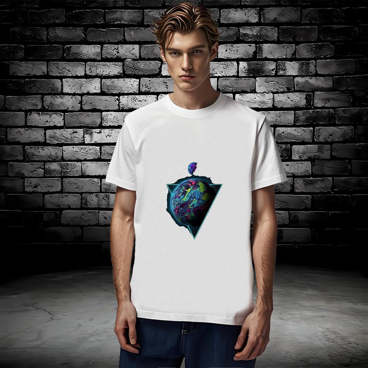 T shirt 230g Pure Cotton universe Hip Hop Street Breathable Short Sleeve Custom Anime Couples T Shirts Factory Direct Loose Polos
