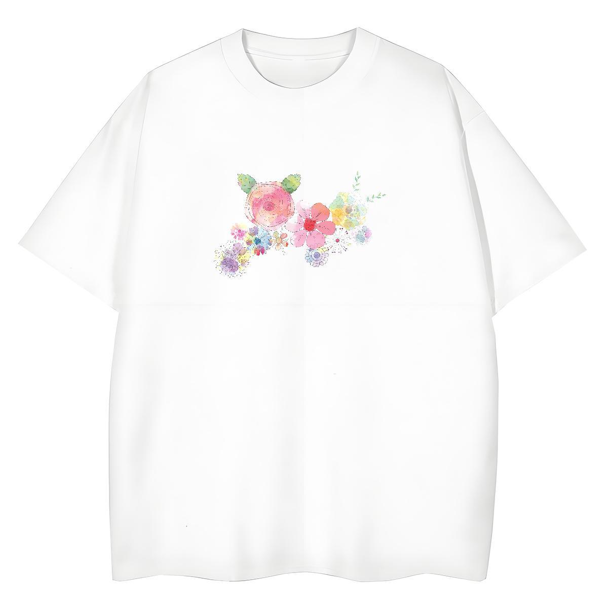 Unisex Mens Tshirts Anime Printing Street 230g Pure Cotton Custom Print Oversized Round Neck Short Sleeve painting Men T Shirts Designer Clothes