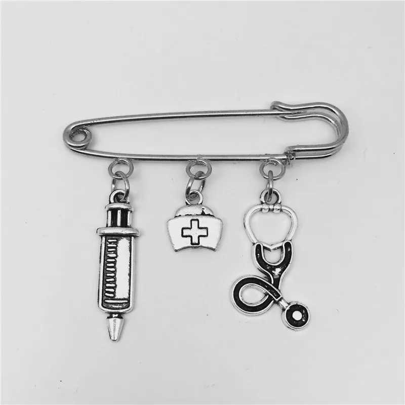 ZOUTYI 2020 New Medical Care Hat Brooch Symphony Stethoscope Cute Jewelry Brooch Gift W240815