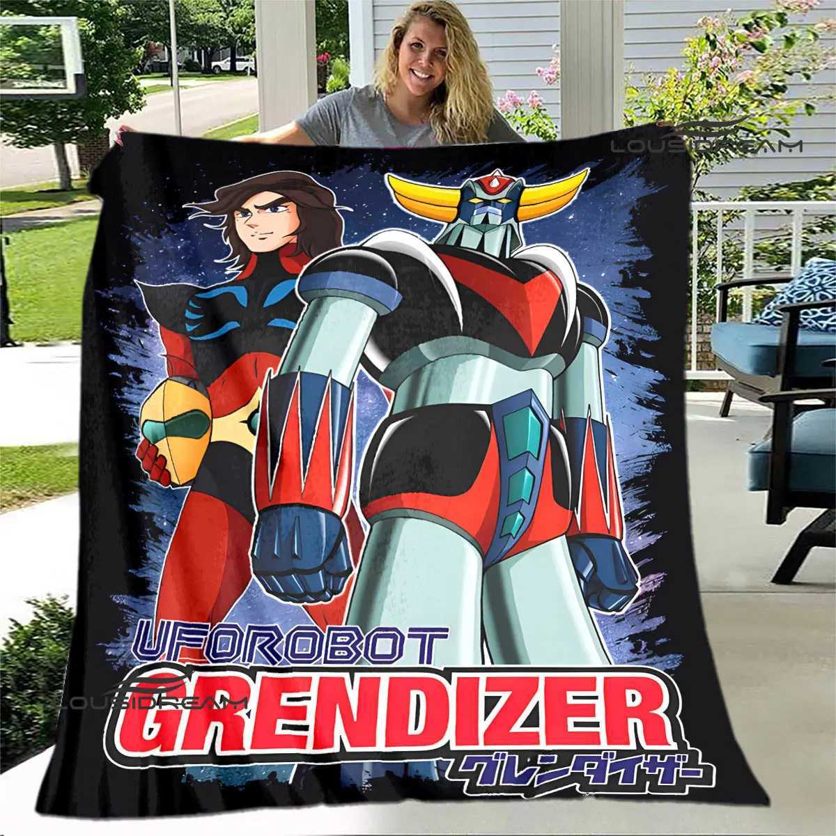 UFO ROBO GRENDIZER GOLDORAK printing blanket anime blanket Picnic blanket blankets for beds Birthday Gift Y240815