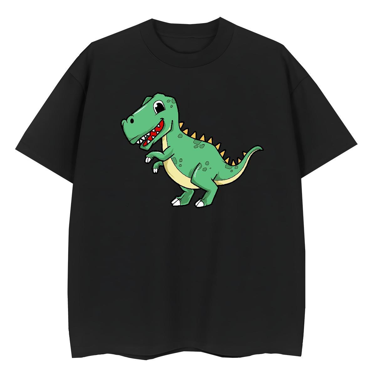 Comfortable Men T Shirts dinosaur Crew Neck Breathable Anime Printing Street Custom Printing 100% Cotton 230g Men Clothes T-Shirt 2024 DIY Tshirts