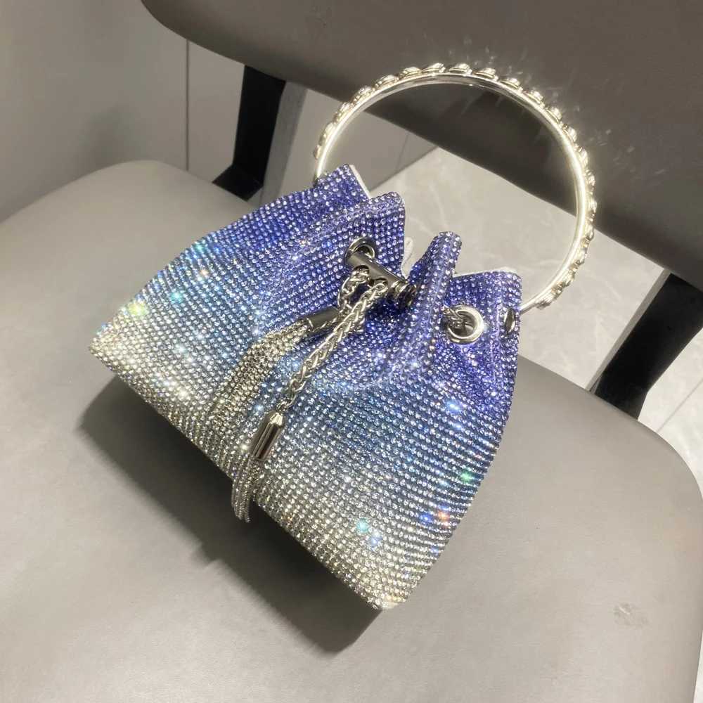 Handle Rhinestones Evening clutch Bag Purses and handbag luxury Designer shoulder bags Shiny Crystal Clutch purse bucket bag CL240815