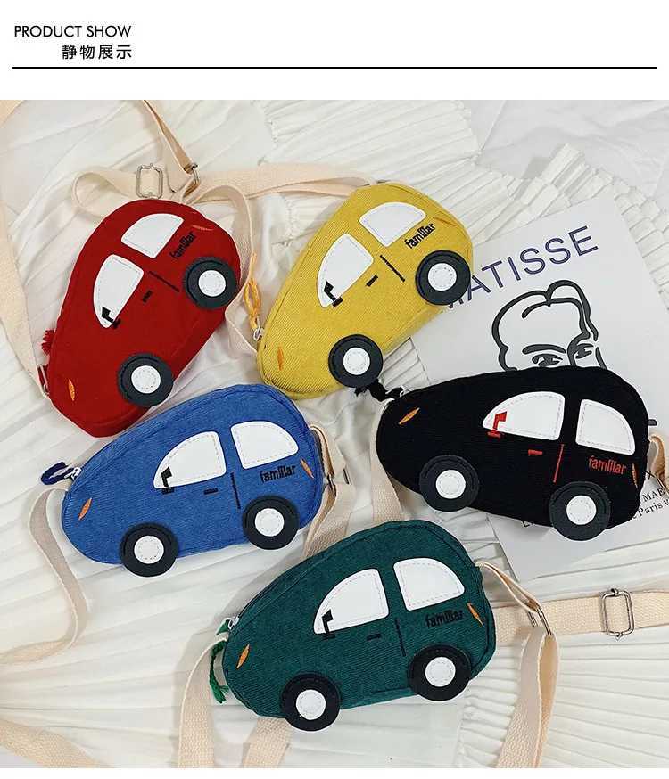 2023 Fashion Mini Cross Bag Childrens Baby Boys and Girls Car Shoulder Bag Handbag Cartoon Pig Mini Coin Wallet W240813