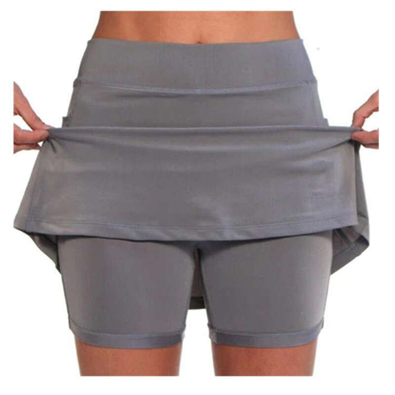 Seamless Women Yoga Skirts Fashion Causal Slim Fiess Sports Short Skirt Gym Anti-exposure Running Tennis Sportswear Shorts wear s