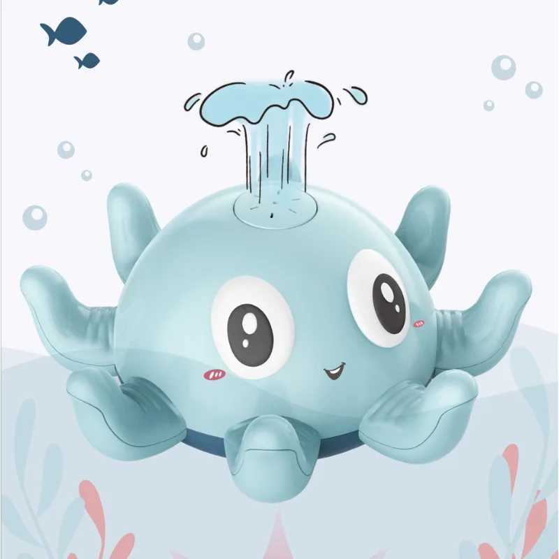 Baby bath toys water spray shower toys childrens bath toys electric whale bath balls with lights music LED lights bathtub toysW240814zzx