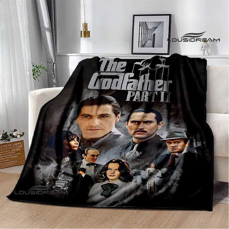 The Godfather retro Print Blanket Kids Warm Blanket Flannel Soft Cozy Blanket Sofa Bed Car Must-Have Blanket Birthday Gift Y240815