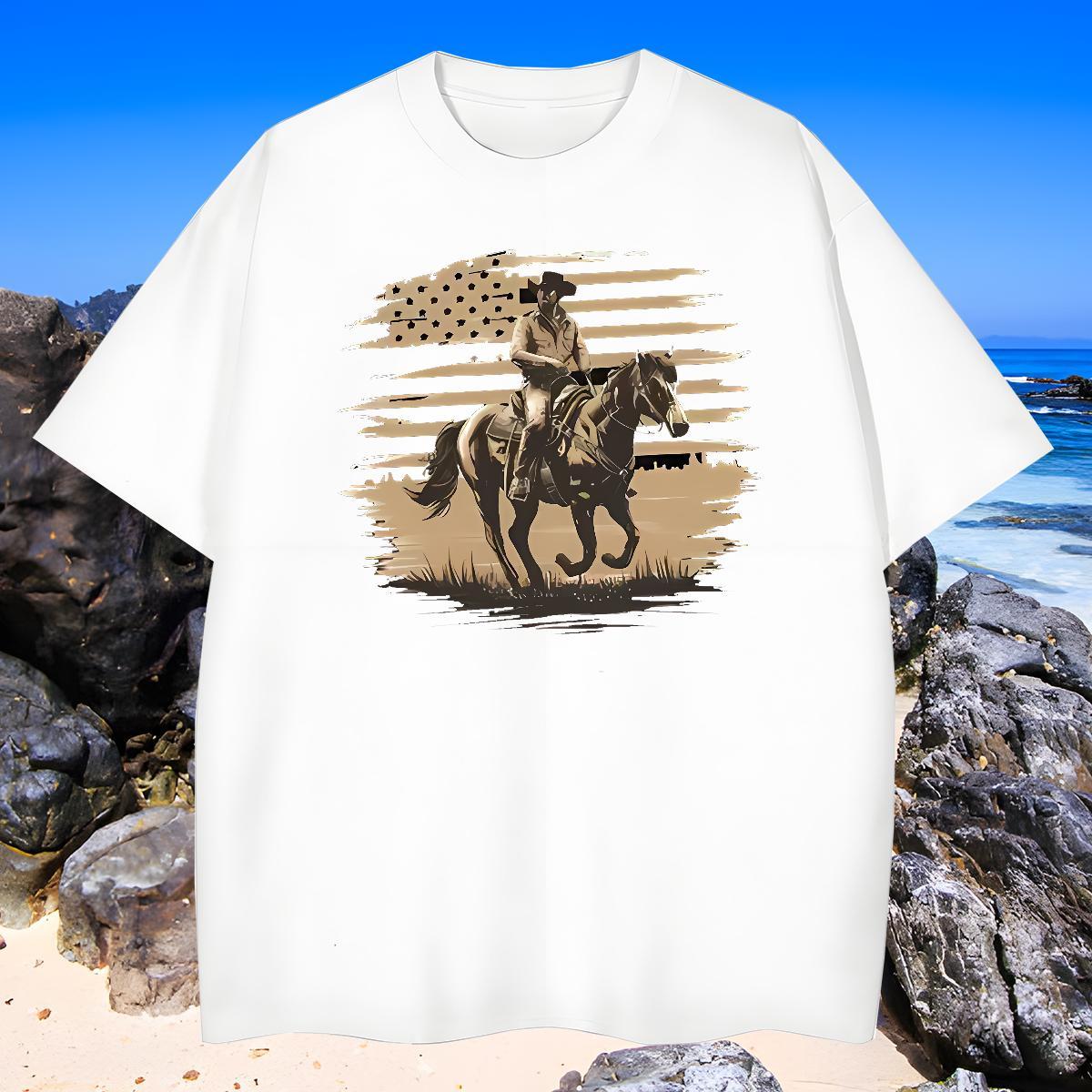 Unisex Mens T Shirts horse Breathable Street Casual Custom Print Oversized 230g 100% Cotton Couples T Shirts Stylist Tee Shirt