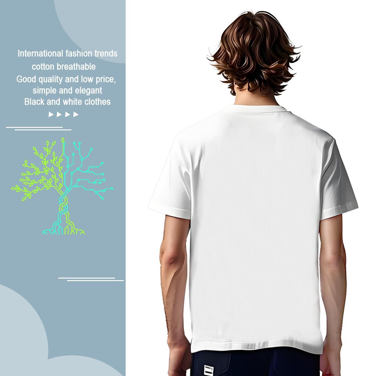 Man T Shirts 230g Cotton tree Casual Pure Cotton Anime Print Men Clothes T-Shirt Fashion Designer Free Shipping Tshirts
