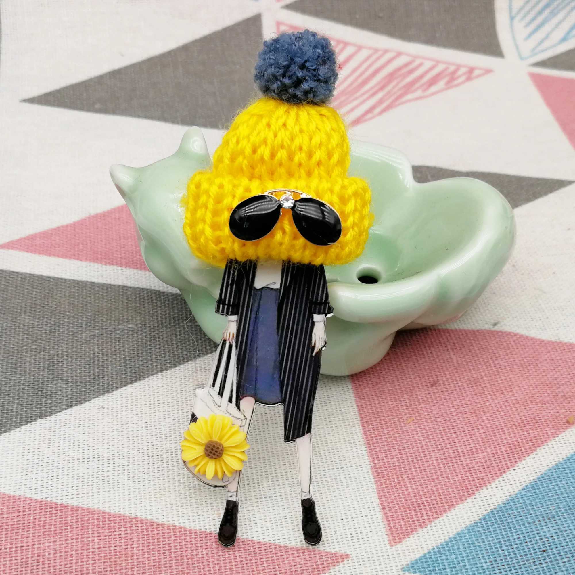 2019 Cute Fashion Handmade Acrylic Badge Broch Womens DIY Plastic Broch Harajuku Clothing Jewelry Accessories Badge W240815