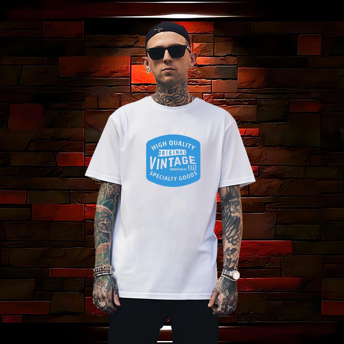 High Quality letter T-Shirts for Men High Street Hip Hop Couples T Shirts 230g Pure Cotton New Arrival Short Sleeve Soft Custom Printed Tops Shirt