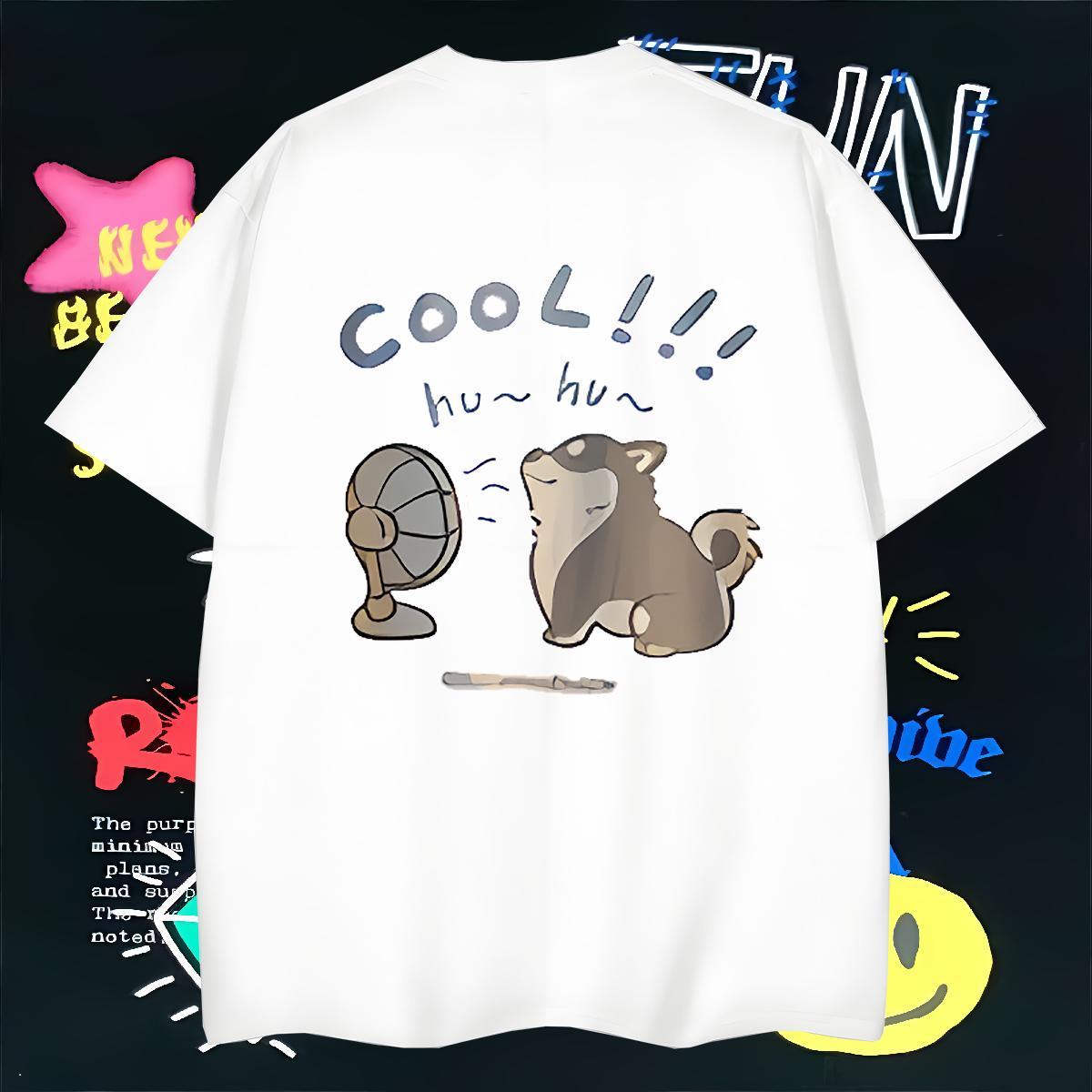 T-Shirts 100% Cotton 230g dog Sports Casual O-Neck Short Sleeve Oversized 4XL Mens Tshirts Stylist Cool Design Tops Tees