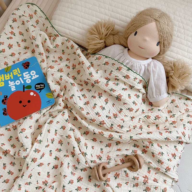 Baby Double-layer Gauze Blanket Thin Newborn Pure Cotton Childrens Blanket Summer Small Thin Blanket Baby Quilt Blanket Y240815