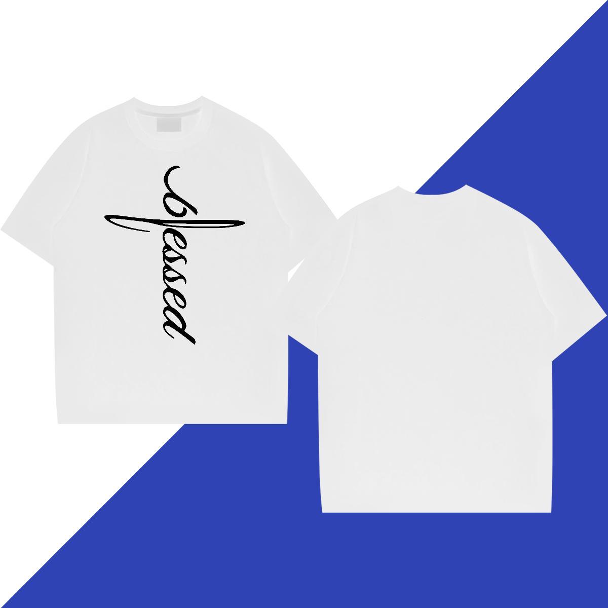 Popular Men Tops Tees Street Wear 230g 100% Cotton Custom Printing Crew Neck Breathable letter T shirt DIY Polos