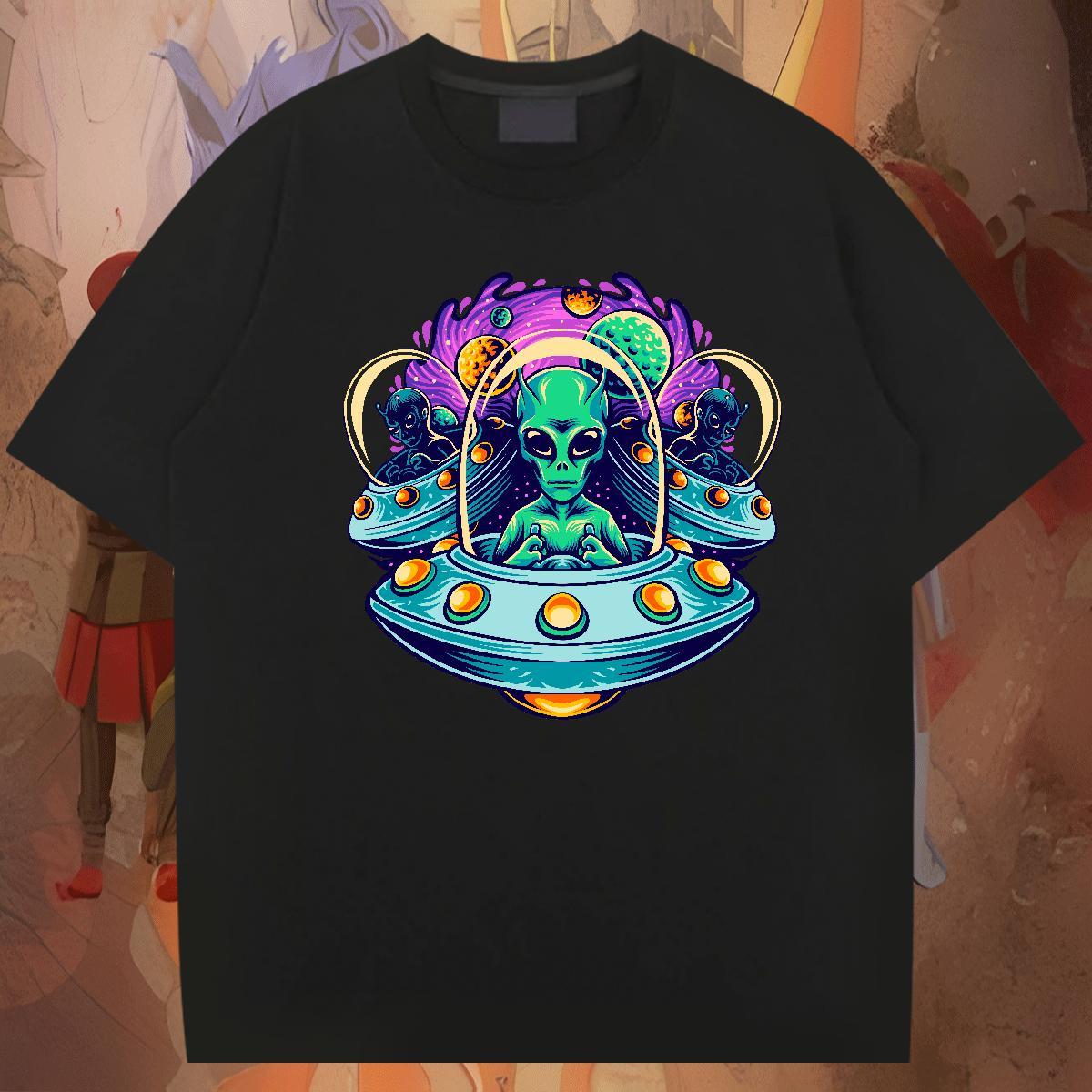 Classic Men Tshirts Outdoor 230g Cotton Cartoon Printing L-4XL Breathable Short Sleeve ET T-Shirts Free Shipping Clothings