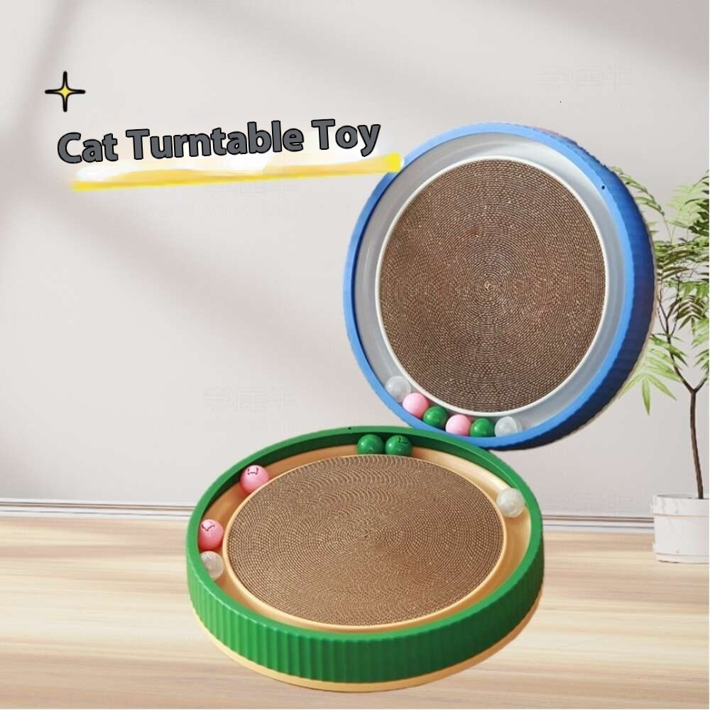 Glowing Bell Cat Plaything - Interactive Mint Spherical Toy with Circular Design & Textured Surface