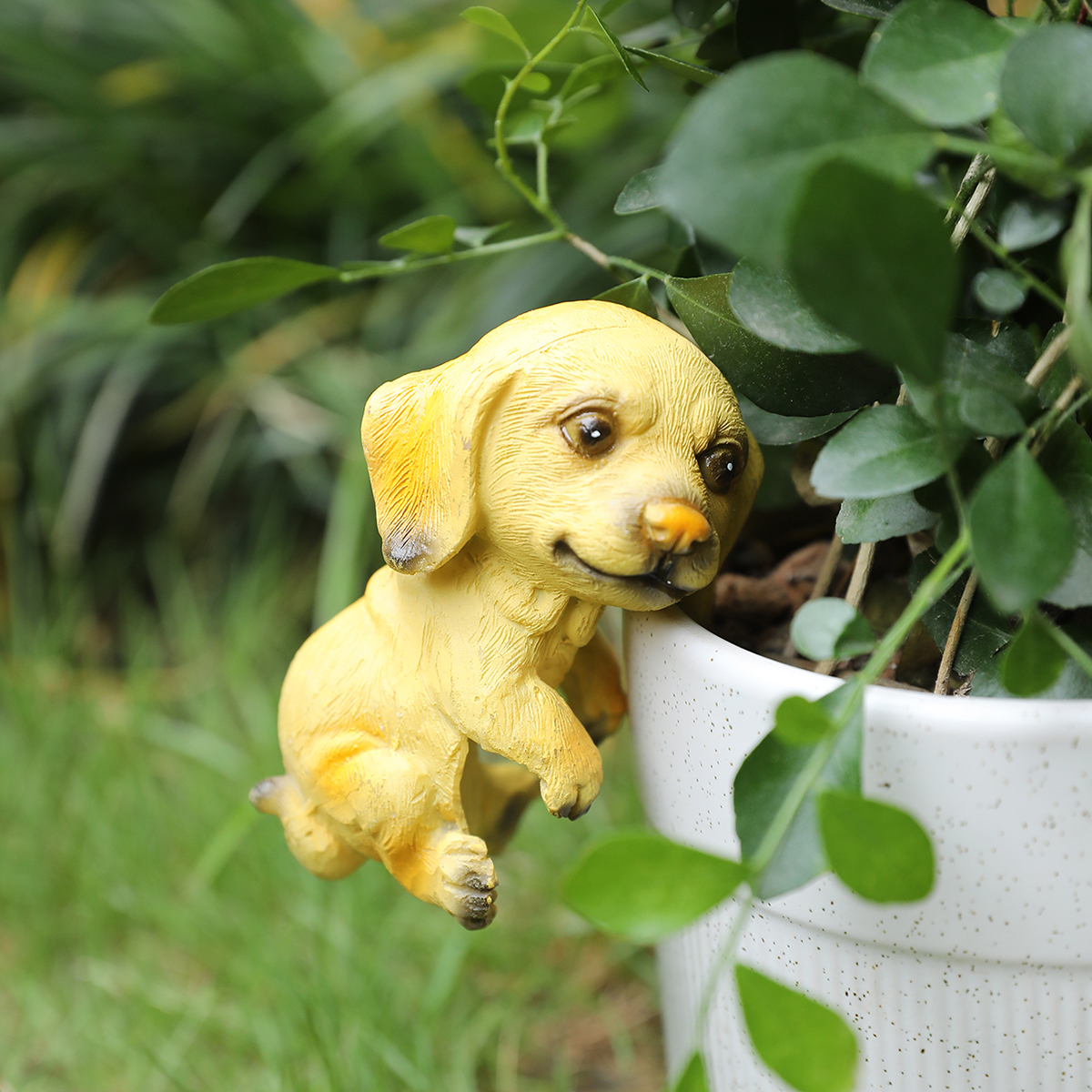 decoration puppy statue resin flower pot hanging garden decoration resin crafts