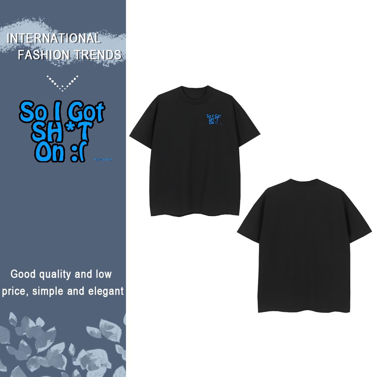 Popular letter T-Shirts for Men Anime Printing Street Men Tshirts 100% Cotton 230g Fashion Design Breathable Soft Custom Cartoon Clothes