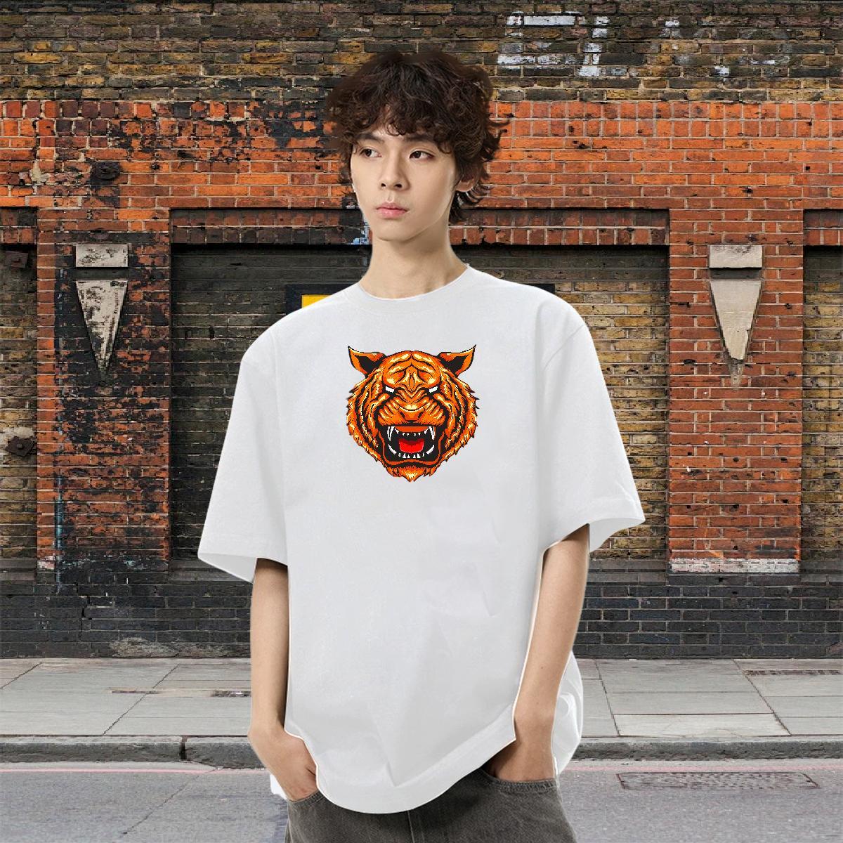 Classic Men Tops Tees Daily Wear 230g 100% Cotton Customized Short Sleeve O-Neck ferocity T-Shirts New Designer Tee Shirt