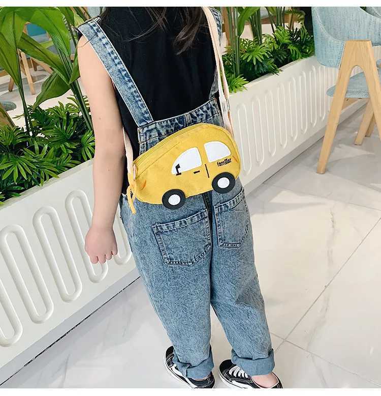 2023 Fashion Mini Cross Bag Childrens Baby Boys and Girls Car Shoulder Bag Handbag Cartoon Pig Mini Coin Wallet W240813