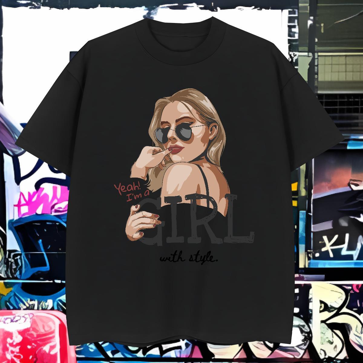 Classic portrait Men T Shirts Street Tshirt for Man Woman 100% Cotton 230g 2024 New Breathable Crew Neck Oversized Tshirts