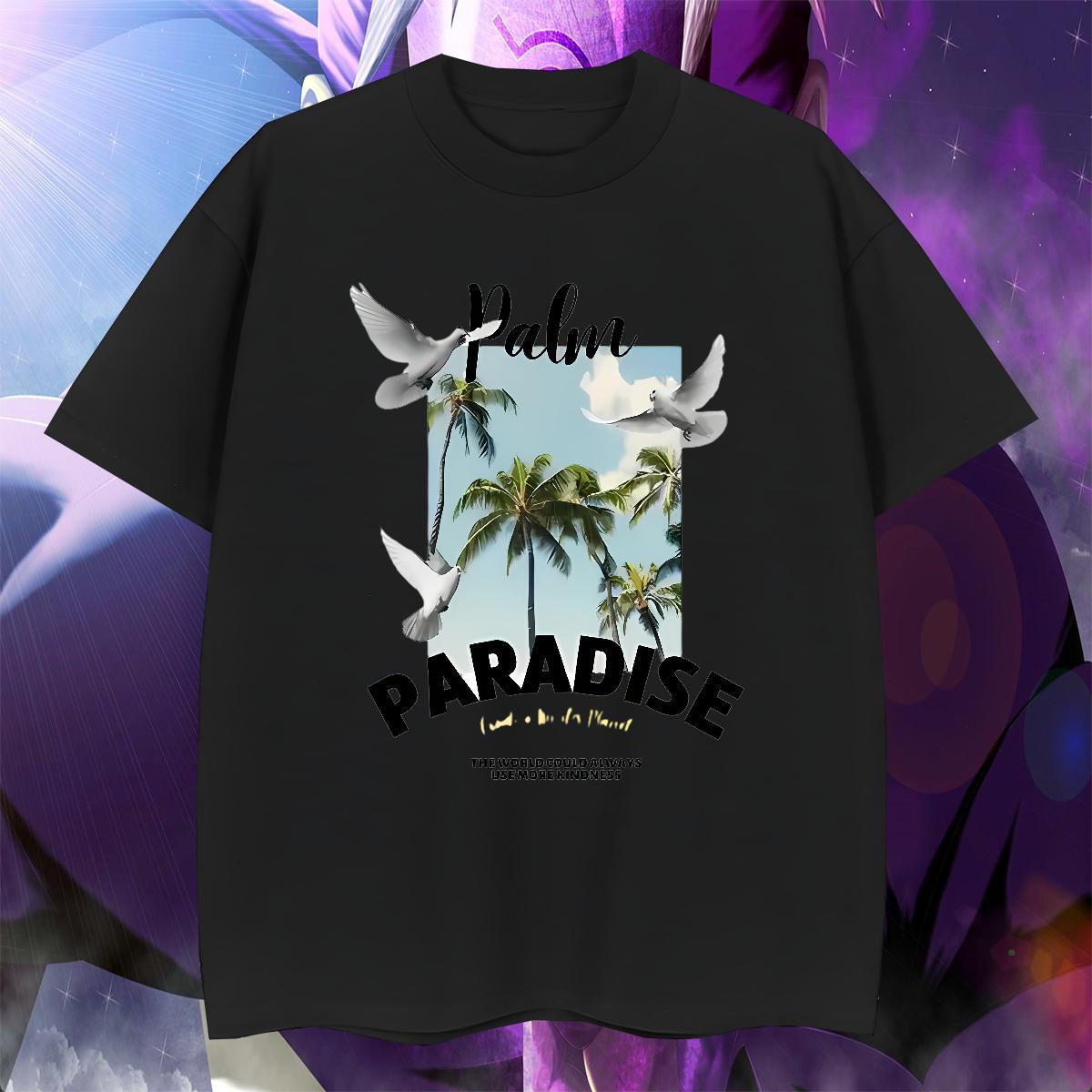 High Quality tree T shirt Street Couples T Shirts 230g Cotton Free Shipping Breathable Short Sleeve Oversized Wear
