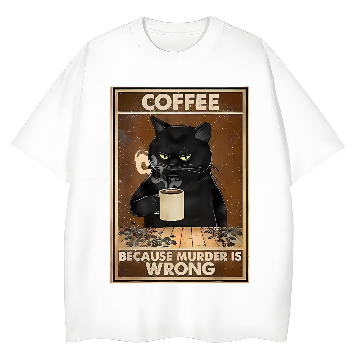 Brand T Shirts Men cat Breathable Spring Summer Custom Anime 100% Cotton 230g Men Tees Fashion Designer Wear