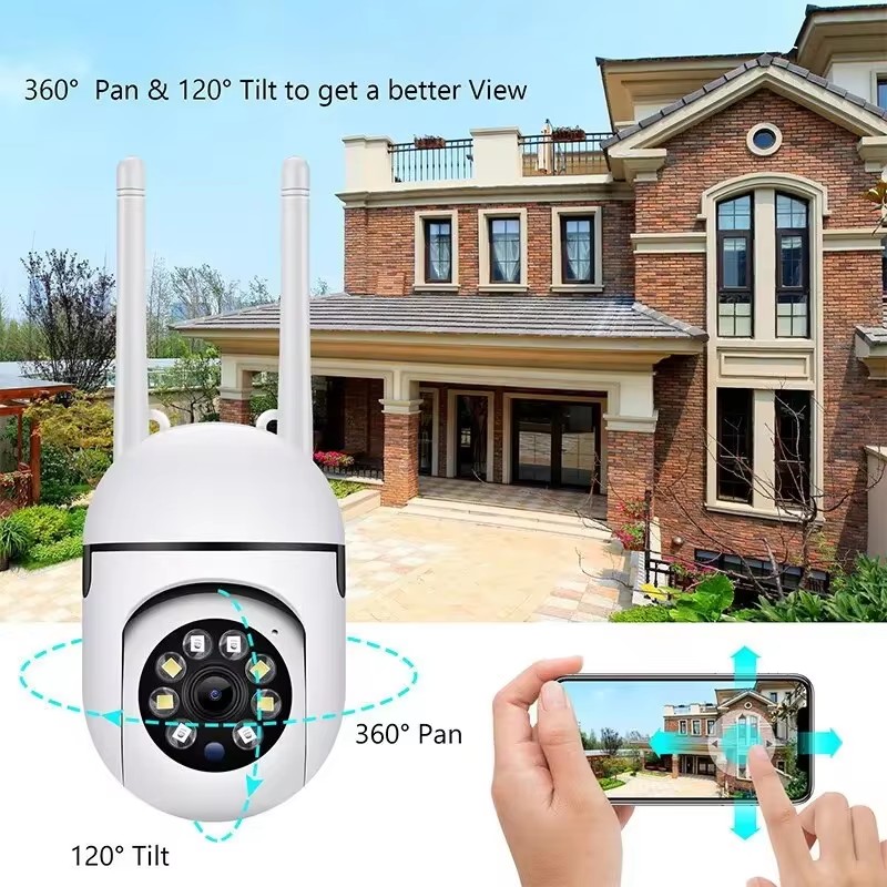 Surveillance Camera PTZ CCTV IP Wifi Camera 4X Zoom Security Protection Wireless Home AI Human Trcking Outdoor Two Way Audio