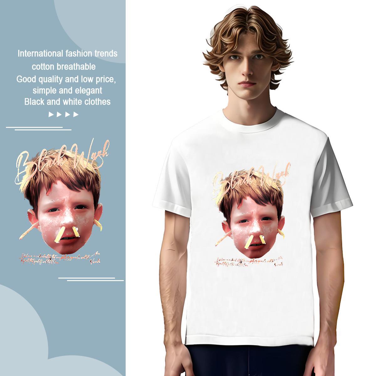 T-Shirts 230g Cotton portrait Casual Daily Wear Breathable Custom Big Size Tshirts DIY TOP Quality Tee Shirt