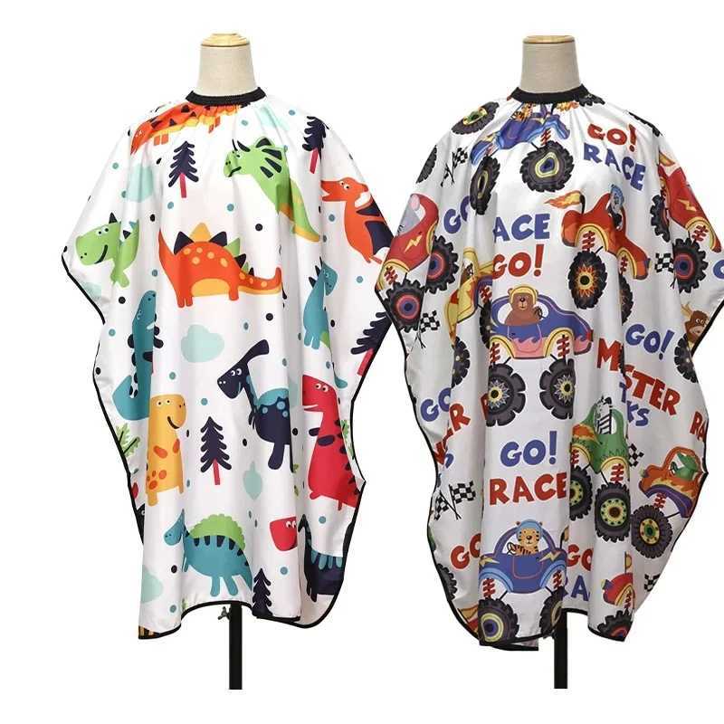 90 * 75CM Childrens Cartoon Hair Corner Professional Barber Hair Packaging Salon Childrens Waterproof Cutting Dress Hairstyling Supplies W240814