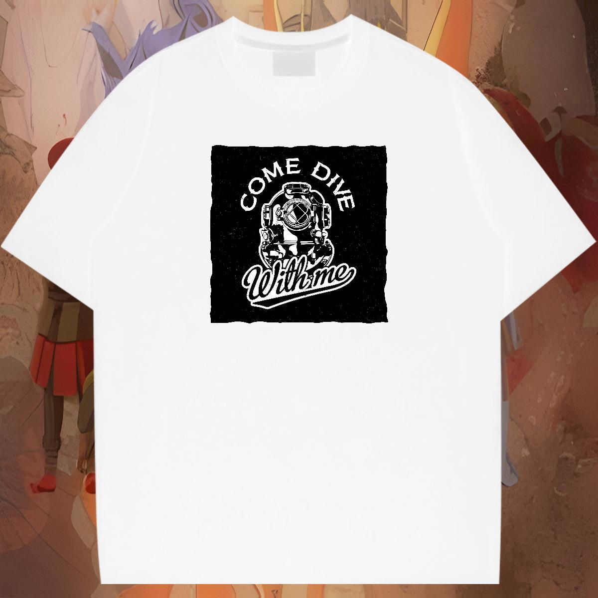 Loose Men Tshirts Hip Hop 230g Cotton Oversized 4XL Crew Neck Breathable camera Men T Shirts Fashion Designer Tees